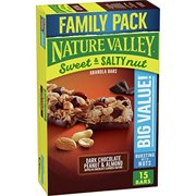 Angle View: Nature Valley Sweet And Salty Nut Granola Bars, Dark Chocolate Peanut And Almond, 15 Ct