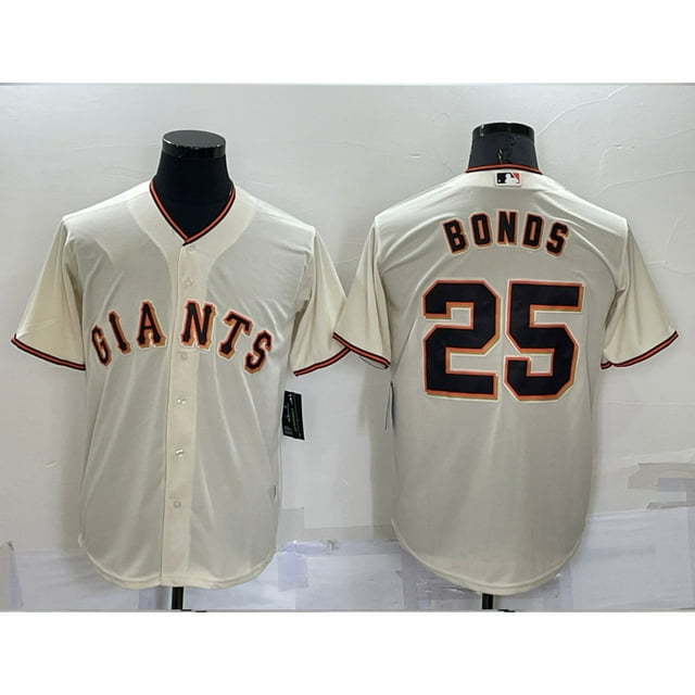 San Francisco Giants 25#Bonds-Cream New Player Name Classic Commemorative Star Collection Embroidered Edition Jersey - XXXL