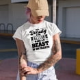 thumbnail image 2 of I'm a Beauty in the Streets and a Beast in My Cleats, Female Baseball Player, White T-Shirt, 3XL, 2 of 5