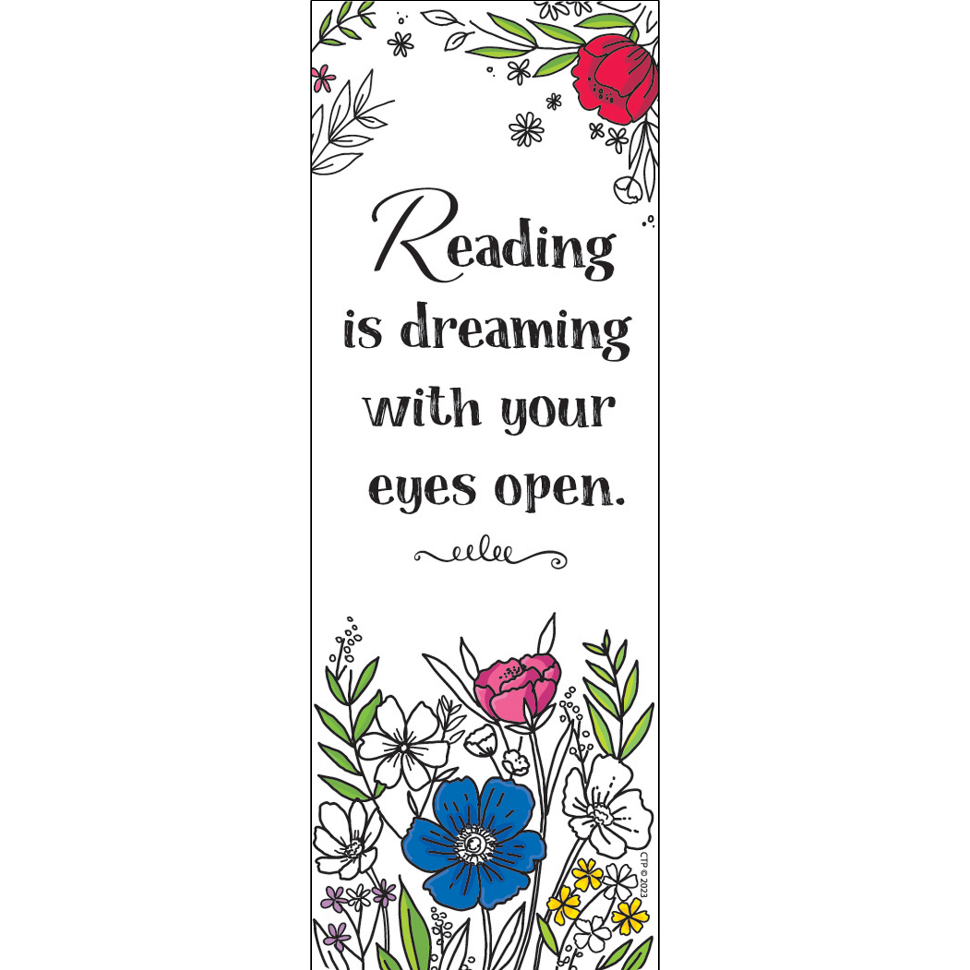 Creative Teaching Press Bright Blooms Bookmark, 30 Per Pack, 6 Packs