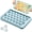 2PCS Blue, variant on Reusable Sphere Ice Cube Maker, 33-Grid Round Ice Tray with Lid, Easy Release Ice Mold for Whiskey, Cocktail, and Coffee