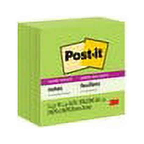 Post-it Super Sticky Notes 654-5SSLE, 3 in x 3 in (76 mm x 76 mm), Limeade