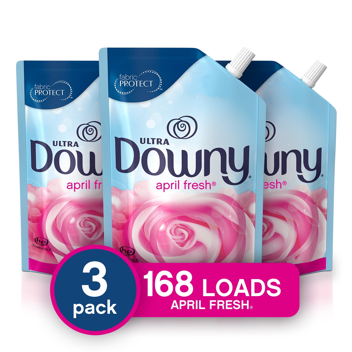 Downy April Fresh, 168 Loads Liquid Fabric Softener, 144 Fl Oz ...