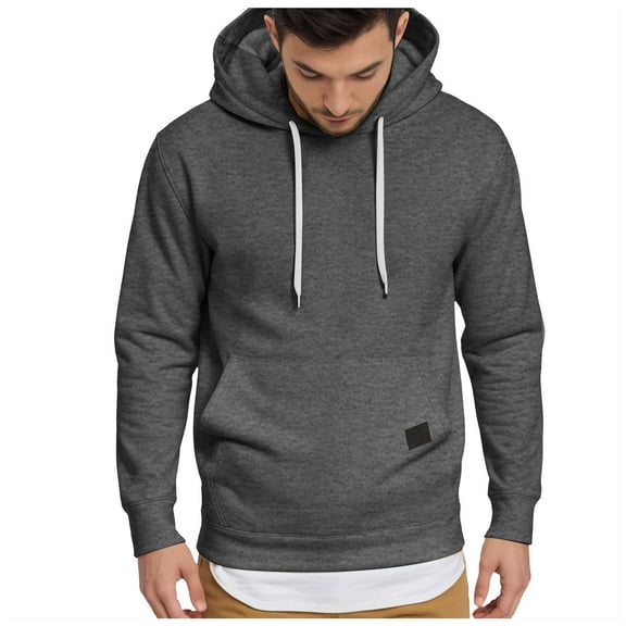 Mens Sweat Shirts Crewneck Sweatshirt Men Men's Hooded Sweatshirt Casual Long Sleeve Pullover Hoodies Drawstring Collar Kanga Pocket Fashion Shirts