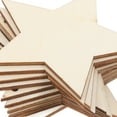 thumbnail image 5 of Gymnture 50Pcs Natural Wooden Star Cutouts Christmas Ornaments DIY Crafts, 5 of 10