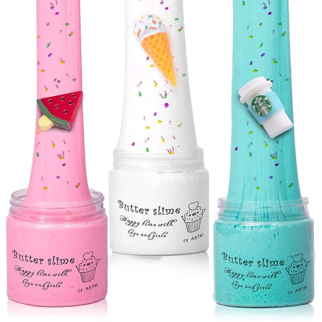 Kit de barro de algodón de 3 piezas para niños juguete Ehuebsd de plastilina no pegajosa helado de sandía favores de fiesta antiestrés regalo de descompresión