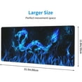 thumbnail image 5 of Galaxy Fire Blue Dragon Mouse Pad XL Extended Desk Mat, Non Slip Rubber Base Stitched Edge Gaming Pc Desktop Large Mice Pad,31.5 X 11.8 Inch, 5 of 6