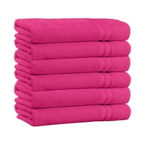 100% Cotton 4-Piece Bath Towels - Extra Soft Fade-Resistant Towels - 54" x 27" - (Raspberry)