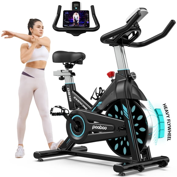 Pooboo Exercise Bike Stationary Bikes 16 Levels Resistance Cardio Workout Bicycle