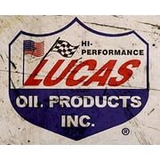 Tin Sign Lucas Oil Gas Pump Station Auto Rustic Oil Metal Decor Vintage Tin Sign Metal Sign 12x16 inches