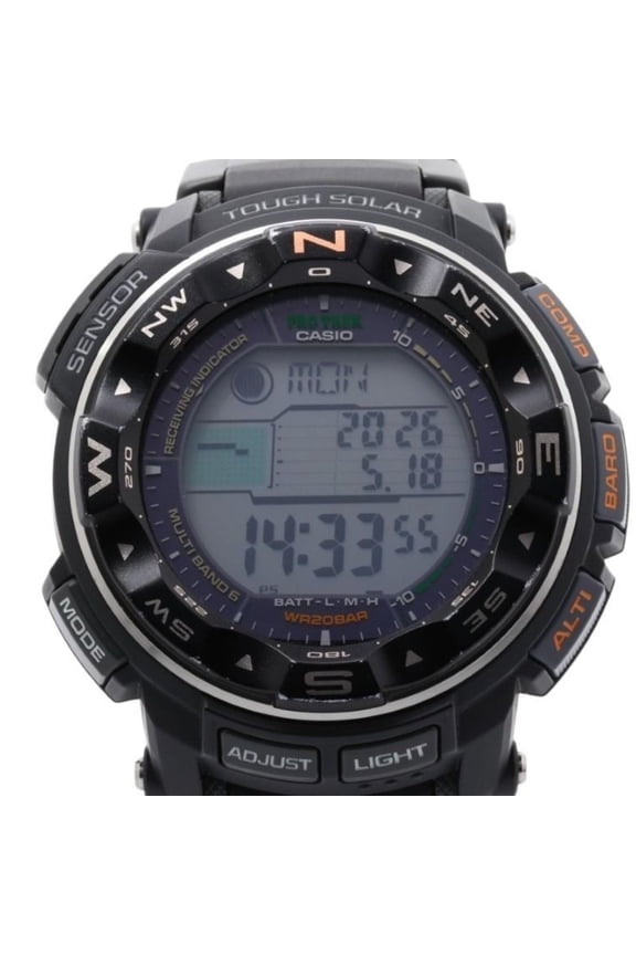 Pre-Owned CASIO PRO TREK Multifield Line PRW-2500-1JF Black Resin/Aluminum Men's Watch