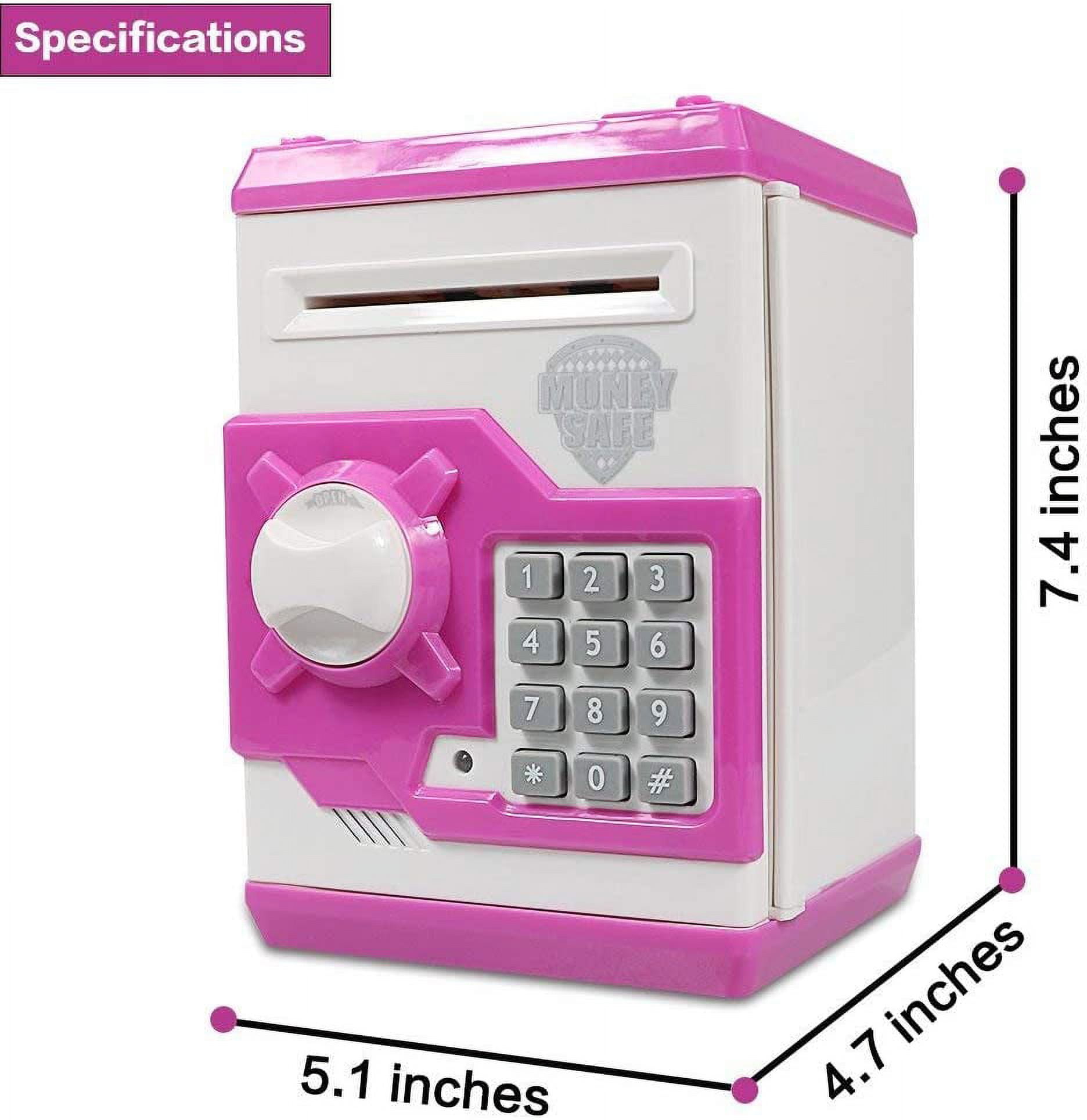  TUSEASY Piggy Bank, Toys Gifts for 5 6 7 8 9 10 Year Old Boys  Girls, Kids Electronic Real Money Coin ATM Machine (Silver) : Toys & Games
