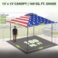 thumbnail image 4 of EAGLE PEAK 13 x 13 ft Pop-Up Gazebo Tent Instant，Outdoor Gazebo Canopy Easy Set-up Folding Shelter (American Flag), 4 of 10