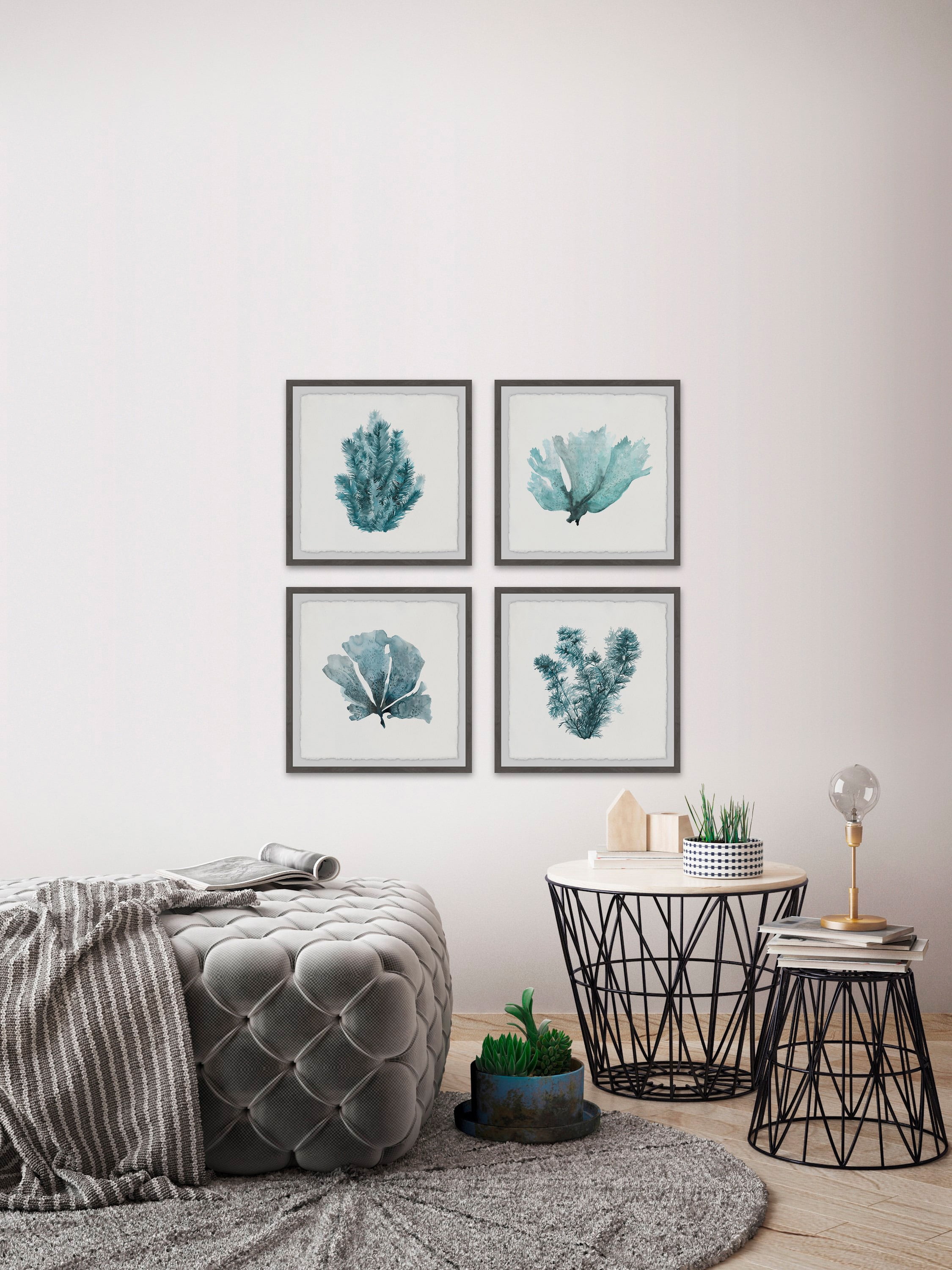 Marmont Hill Greens II Quadriptych, 36" x 36"