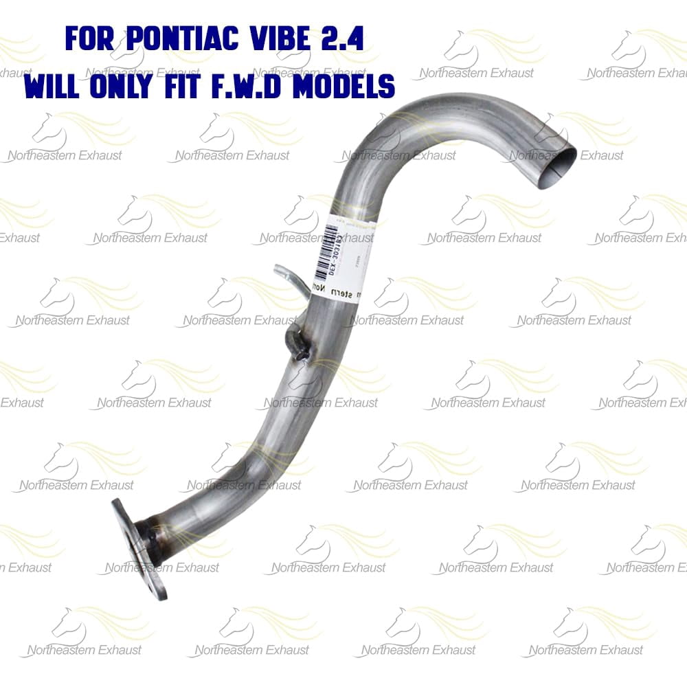 Northeastern Exhaust Extension Pipe, Muffler & Tail Pipe Fits 2009-2013 Toyota Matrix 1.8L & 2009-2010 Pontiac Vibe 1.8L/2.4L - Direct Fit | Stainless Steel