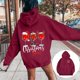 thumbnail image 2 of WILLBEST Sudadera de Mujer con Estampado de Letras, Sudadera con Capucha de Manga Larga y Bolsillos, 75 Grande, 2 of 7