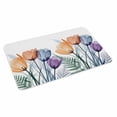 thumbnail image 4 of Blue Purple Tulip Door Mat Indoor Outdoor,Orange Brown Floral Aesthetics Plant Non Slip Welcome Mat with Rubber Backing,Absorbent Fabric Front Door Mats Entryway Rug for Home Patio Entrance 20"x31.5", 4 of 9