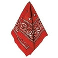 thumbnail image 2 of 1 Red Bandana 100% Cotton Scarf Head Face Cover Neck Gaiter Paisley Flag Scarves, 2 of 4