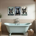 thumbnail image 2 of Hieng 3 Pieces Funny Bathroom Bear Wall Art Cute Black Bear with Toilet Paper Pictures Animal in Bathtub Canvas Prints Wildlife Poster for Cabin Decor, 2 of 6