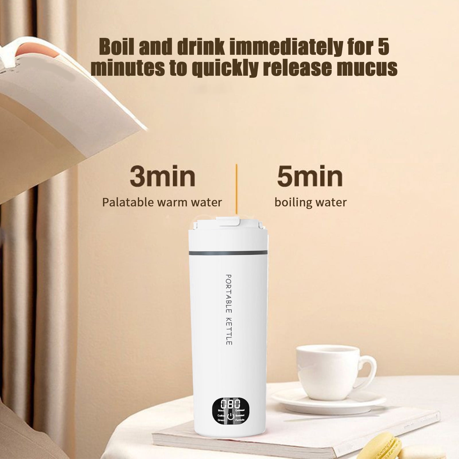 NSESSHome Heated Coffee Mug, All Day Battery Life, USB Powered Travel Mug, Smart Mug, Great for Coffee and Tea, Fast Heating Technology