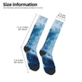 thumbnail image 2 of Xecao Abstract Ocean Waves Pattern Adult Stockings with Color-Block Design and 3D Print, Breathable Comfortable Hosiery for Daily Wear and Sports, 2 of 6