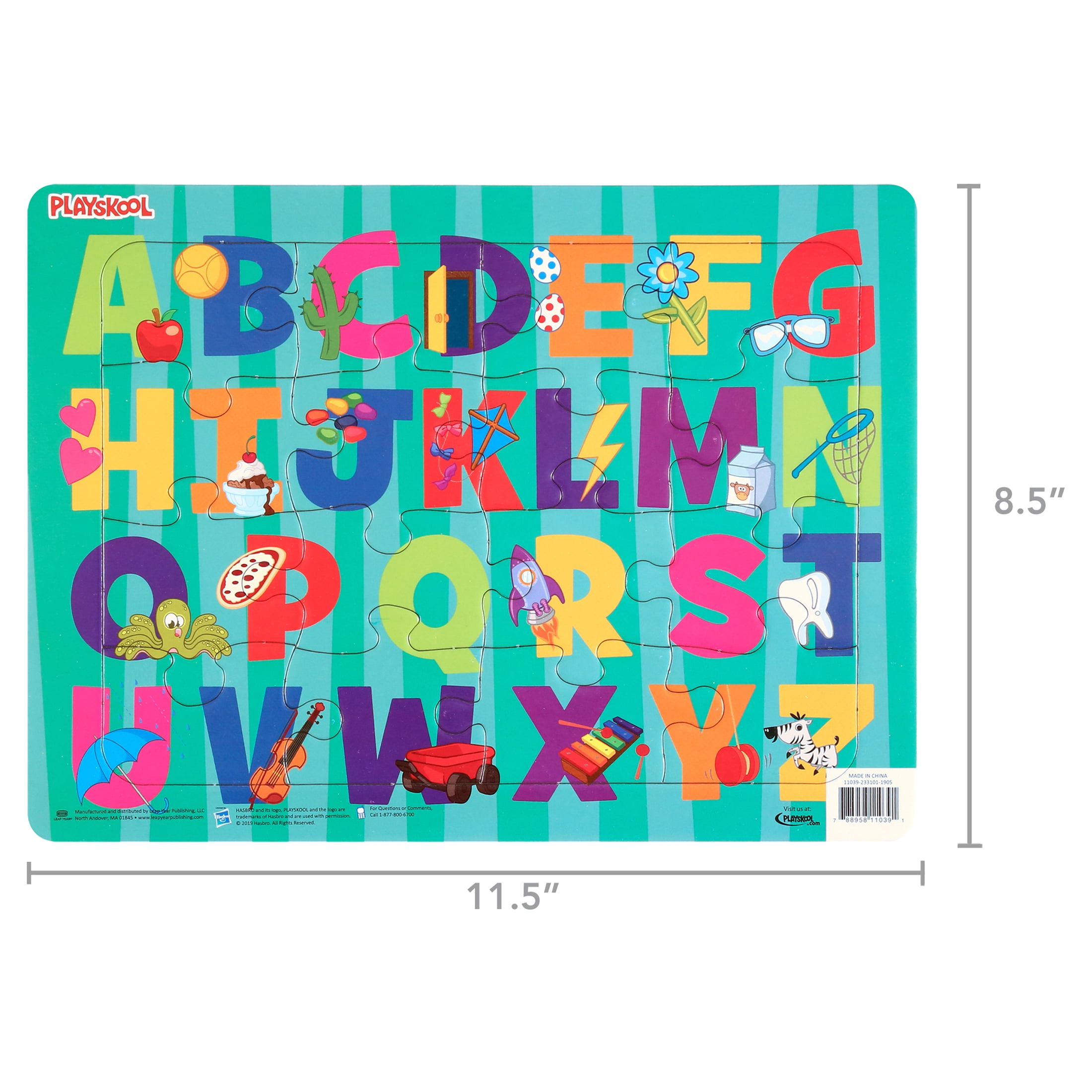 Playskool 16 Piece Number and Alphabet Puzzles with Frame, 2-Pack