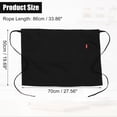 thumbnail image 3 of Unique Bargains Serving Cooking Versatile Waist Apron with Pockets Black, 3 of 7