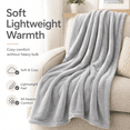 thumbnail image 2 of Continental Bedding Soft Lightweight Plush Microfleece Blanket for Couch, Sofa & Bed, Cozy Warm All-Season Throw, Gray, 50x60, 2 of 7