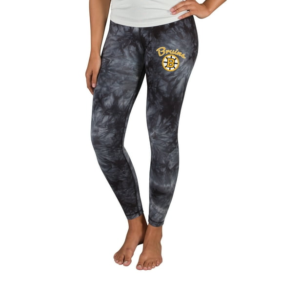 Women's Concepts Sport Black Boston Bruins Burst Tie Dye Knit Legging