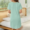 thumbnail image 4 of QSXADF Women's Nightgowns Sleep Shirts Sleepwear Dress Nightdress Short Sleeve Crew Neck Graphic With Pockets Soft Women Summer Pajamas Soft Loungewear, 4 of 7