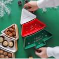 11.6 Inches Big Colorful Snack Appetizer Trays Set, Tree Dessert