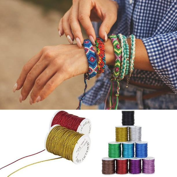 7 rouleaux / ensemble de fil de pêche en nylon solide et coloré Fil de  perles DIY adapté à la fabrication de bijoux de bracelet de collier