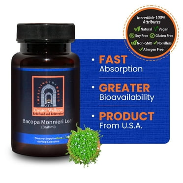 Bacopa Monnieri Leaf - Brahmi | 60 Veg Capsules