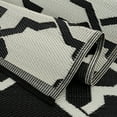 thumbnail image 4 of Beverly Rug Indoor Outdoor Reversible Plastic Area Rug - 5x7 - Black / White, 4 of 7