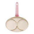 thumbnail image 1 of Mini Olla para Tortilla Coreana Olla para Desayuno Doble Orificio Olla Antiadherente Color Piedra Médica Sartén Plana Gruesa Olla para Hamburguesa Blanca (rosa) (mango Rosa), 1 of 9