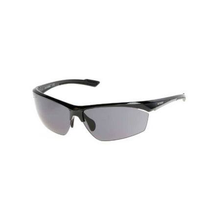 Lens Shiny Black Frame Harley-Davidson Men's Semi Rimless Sunglasses, Shiny Black Frame & Smoke Lens, Harley Davidson ()