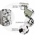 thumbnail image 5 of Shower Curtain, Sage Green Color Block Waterproof Shower Curtain Set with Hooks for Bathroom Showers,Stalls and Bathtubs,72x84In Black Stripe Abstract Geometric, 5 of 9