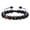 P, variant on Hot Selling 10mm Black Onyx Bead Bracelet for Men - Adjustable Alphabet Initial Couples Bracelet