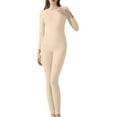 thumbnail image 1 of Women Fleece Lined Thermal Base Layer Set - Long Sleeve Shirt & Leggings for Cold Weather Skin XXXL, 1 of 9