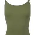 thumbnail image 3 of A2Y Women's Seamless Adjustable Basic Strap Camisole Light Olive SM, 3 of 5
