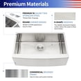 thumbnail image 5 of Rainlex Farmhouse Apron Single Bowl Stainless Steel Kitchen Sink, 5 of 10