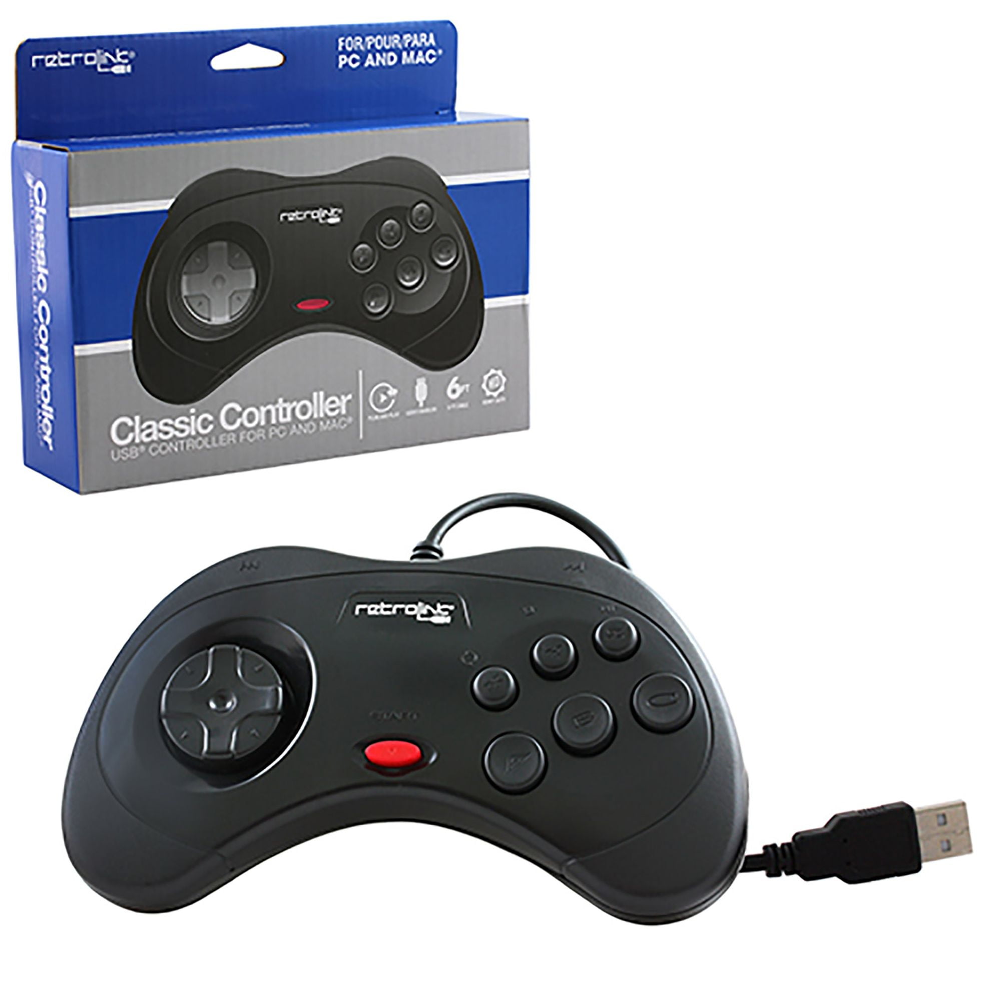 Retrolink Usb Wired Sega Saturn Classic Style Controller For Pc And Mac Walmart Com Walmart Com