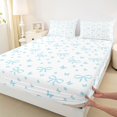 thumbnail image 4 of Erosebridal Cute Ribbon Bow Full Size Sheets 4-Piece for Girls,Teens Women Flying Butterfly Bed Sheets,Ultra Soft Home Decor, 4 of 5