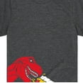 thumbnail image 3 of Instant Message - T Rex Eating Pizza  - Toddler And Youth Short Sleeve Graphic T-Shirt, 3 of 6