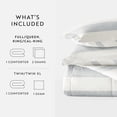 thumbnail image 4 of Noble Linens 3-Piece Light Gray Distressed Stripe Reversible Print Comforter Set,Full/Queen, 4 of 13
