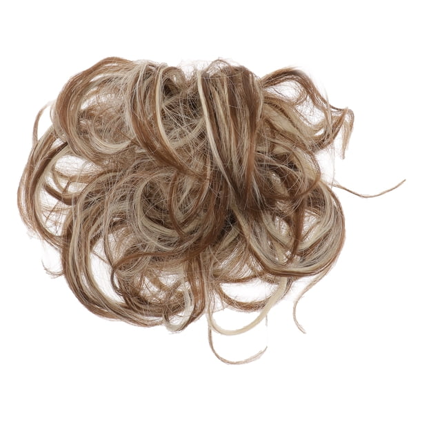Extensiones de cabello sintético con cola de caballo para mujer, moño, coletero, elástico, ondulado y rizado (6AH613)