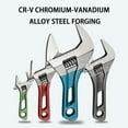 thumbnail image 2 of Heavy Duty Compact Adjustable Wrench Spanner With Wide Jaw Short Handle Carbon Steel Ergonomic Grip For Plumbing Repair, 2 of 9