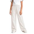 thumbnail image 2 of Miqool Girls Wide Leg Cargo Pants Elastic Waist Loose Fit Casual Lightweight Palazzo Pants with Multi Pockets for 5-16 Years, 2 of 5