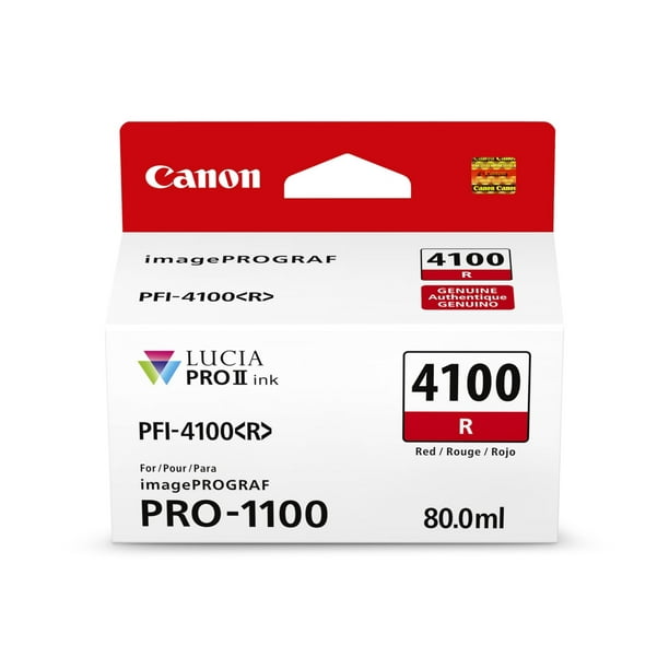 Depósito de tinta Canon PFI-4100 rojo genuino para imagePROGRAF PRO-1100