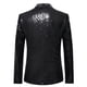 thumbnail image 3 of Ceisia Men's Slim Fit Sequin Shawl Collar Blazer & Trousers Set | Party & Performance Wear Gifts, 3 of 5
